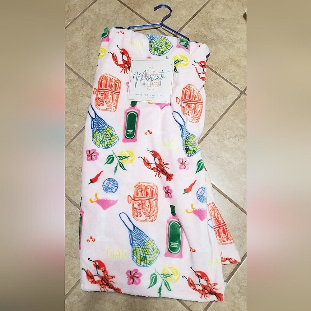 Mercato Italian Market 60 X 70 Inch Oversized Plush Throw Blanket